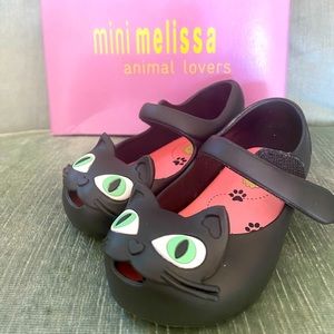 Mini Melissa animal lovers kitty Mary Janes.
